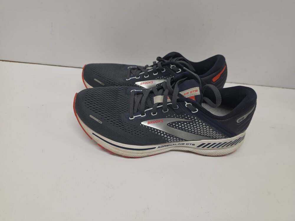 Brooks Adrenaline Running Shoes Mens Sz 8.5 GTS 22 Dark Gray Nice Condition!